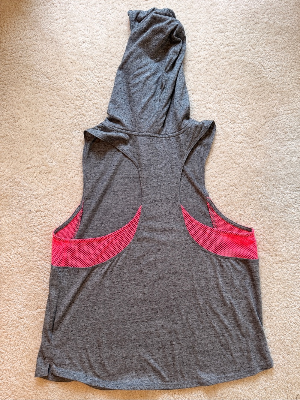 SO | Gray & Hot Pink Sleeveless Hoodie - Picture 4 of 4